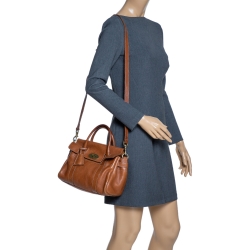 Pre Owned Mulberry Brown Leather Small Bayswater Satchel
