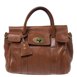 Pre Owned Mulberry Brown Leather Small Bayswater Satchel