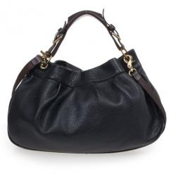 Pre Owned Mulberry Black Textured Leather Crossbody