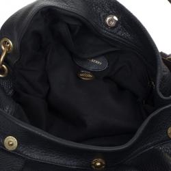 Pre Owned Mulberry Black Textured Leather Crossbody