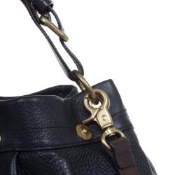 Pre Owned Mulberry Black Textured Leather Crossbody