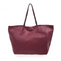 Pre Owned Mulberry Maroon Leather Medium Dorset Tote 