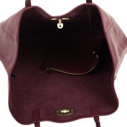 Pre Owned Mulberry Maroon Leather Medium Dorset Tote 