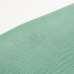 Pre Owned Mulberry Green Canvas and Leather Luella Gisele Satchel