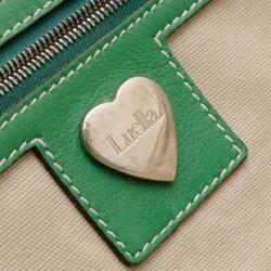 Pre Owned Mulberry Green Canvas and Leather Luella Gisele Satchel