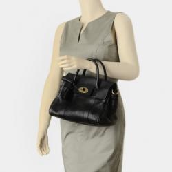 Pre Owned Mulberry Black Leather Bayswater Tote
