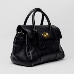 Pre Owned Mulberry Black Leather Bayswater Tote