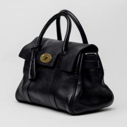 Pre Owned Mulberry Black Leather Bayswater Tote
