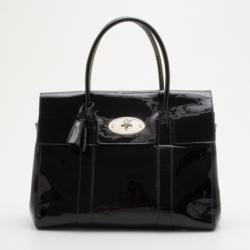 Pre Owned Mulberry Black Patent Bayswater