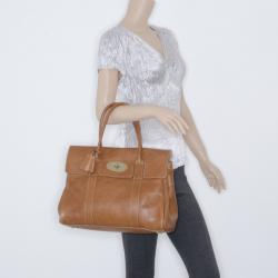 Pre Owned Mulberry Brown Leather Bayswater Tote