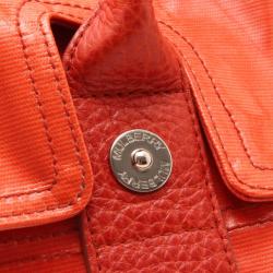 Pre Owned Mulberry Orange Patent Studded Bayswater Bag