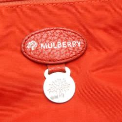 Pre Owned Mulberry Orange Patent Studded Bayswater Bag