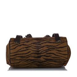 Pre Owned Mulberry Brown Ponyhair/Leather Alexa Satchel Bag