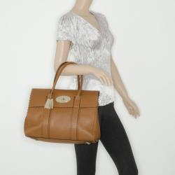 Pre Owned Mulberry Brown Leather Cookie Bayswater Satchel 