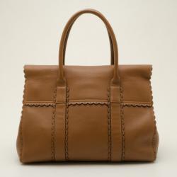 Pre Owned Mulberry Brown Leather Cookie Bayswater Satchel 