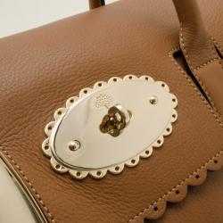 Pre Owned Mulberry Brown Leather Cookie Bayswater Satchel 