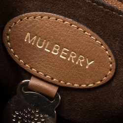 Pre Owned Mulberry Brown Suede Small Lily Crossbody Bag