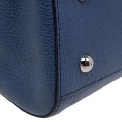 Pre Owned Mulberry Blue Leather Small Del Rey Satchel