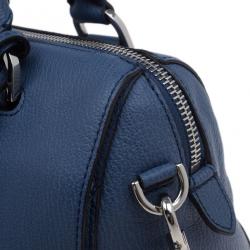 Pre Owned Mulberry Blue Leather Small Del Rey Satchel