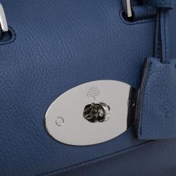 Pre Owned Mulberry Blue Leather Small Del Rey Satchel