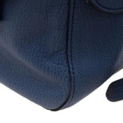 Pre Owned Mulberry Blue Leather Small Del Rey Satchel