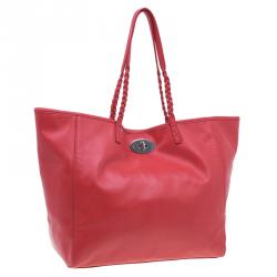 Pre Owned Mulberry Red Nappa Leather Medium Dorset Tote