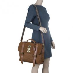 Mulberry Cognac Leather Ted Convertible Messenger Bag