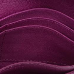 Pre Owned Mulberry Purple Leather Envelope Wallet