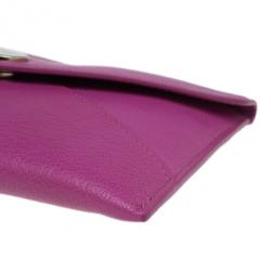 Pre Owned Mulberry Purple Leather Envelope Wallet