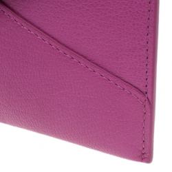 Pre Owned Mulberry Purple Leather Envelope Wallet