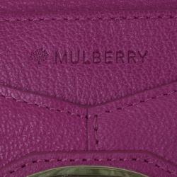 Pre Owned Mulberry Purple Leather Envelope Wallet
