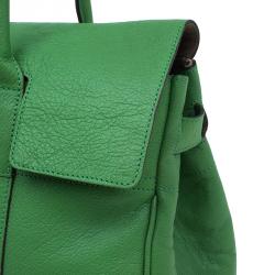 Pre Owned Mulberry Green Leather Bayswater Satchel