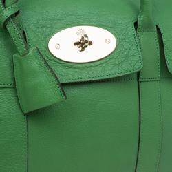 Pre Owned Mulberry Green Leather Bayswater Satchel