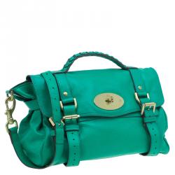 Mulberry Green Leather Alexa Shoulder Bag
