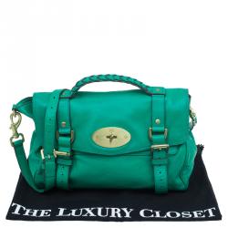 Mulberry Green Leather Alexa Shoulder Bag