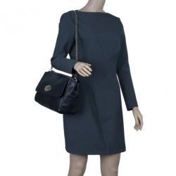 Pre Owned Mulberry Black Glossy Leather Lily Shoulder Bag