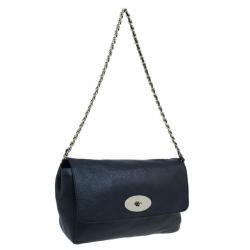 Pre Owned Mulberry Black Glossy Leather Lily Shoulder Bag