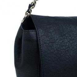 Pre Owned Mulberry Black Glossy Leather Lily Shoulder Bag