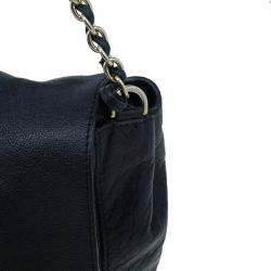 Pre Owned Mulberry Black Glossy Leather Lily Shoulder Bag