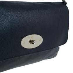 Pre Owned Mulberry Black Glossy Leather Lily Shoulder Bag