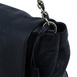 Pre Owned Mulberry Black Glossy Leather Lily Shoulder Bag