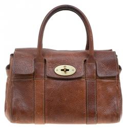 Pre Owned Mulberry Brown Leather Small Bayswater Satchel