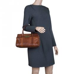Pre Owned Mulberry Brown Leather Small Bayswater Satchel
