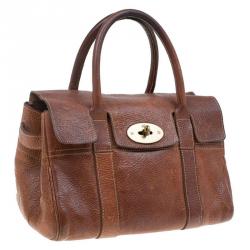 Pre Owned Mulberry Brown Leather Small Bayswater Satchel