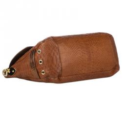 Pre Owned Mulberry Brown Snakeskin Tillie Satchel