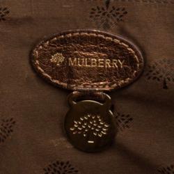 Pre Owned Mulberry Brown Snakeskin Tillie Satchel