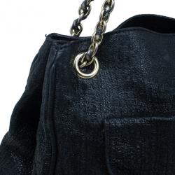 Mulberry Black Leather Front Flap Pocket Braided Tassel Strap Shoulder Bag
