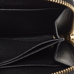 Pre Owned Mulberry Black Leather Daria Zip Around Coin Purse