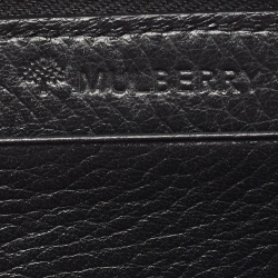 Pre Owned Mulberry Black Leather Daria Zip Around Coin Purse