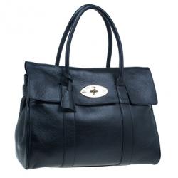 Pre Owned Mulberry Black Leather Bayswater Tote